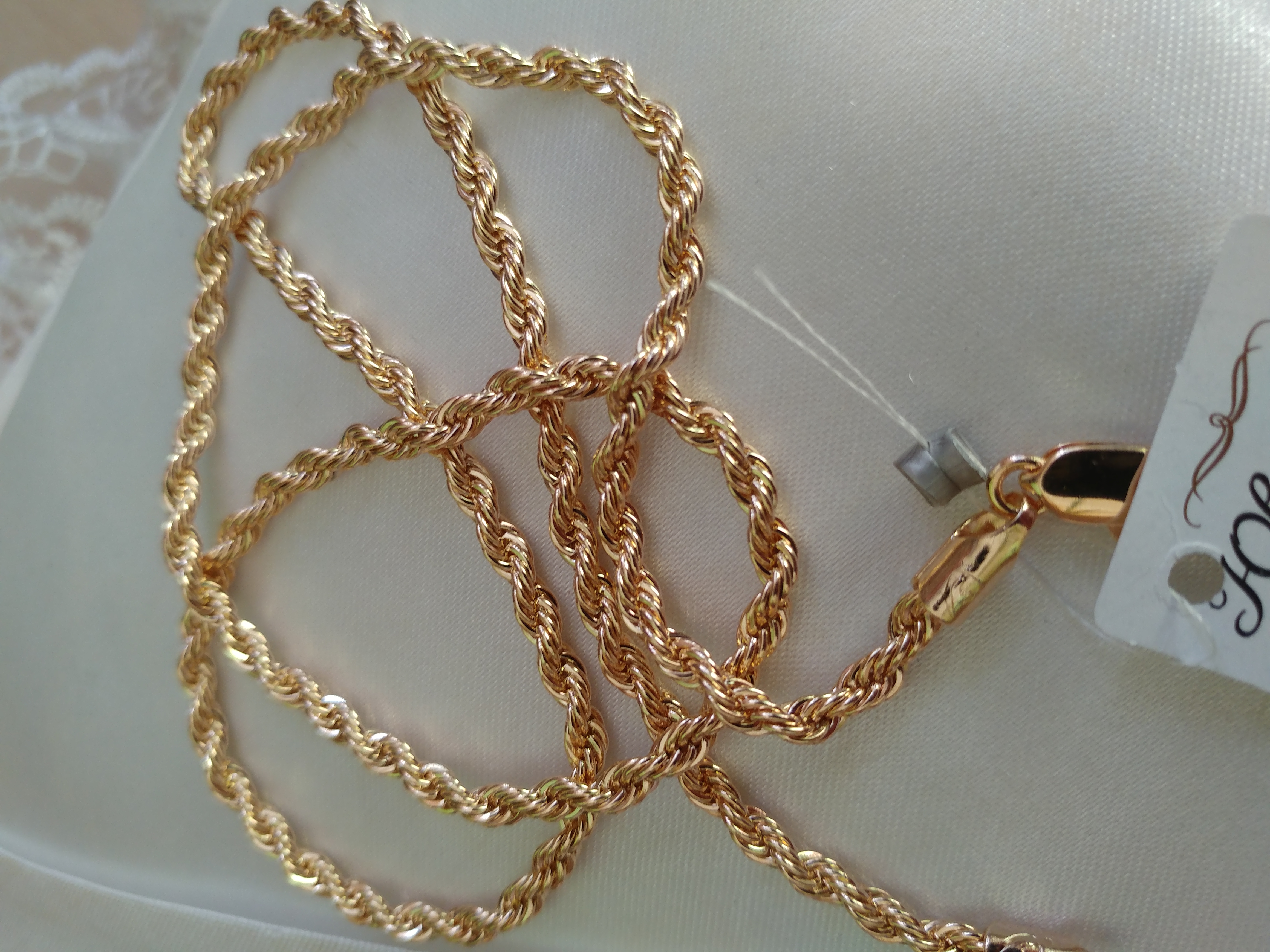 Плетение золотой цепочки веревочка