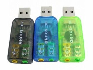 USB звуковая карта virtual 5.1 green в лоте зеленая