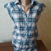 Стильная удлиненная летняя рубашка 46-48р-р