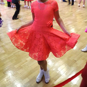 Плаття рейтингове бейсік для бальних танців ювенали в стані нового. Платье для бальных танцев