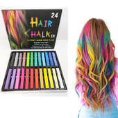 Набор цветных мелков, мелки для волос hair chalk 24 цвета