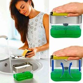 Органайзер для губки и моющего средства с дозатором нажимной Soap Pump Sponge Caddy