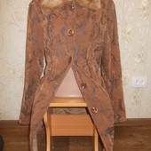 Осенняя куртка,пальто-дубленка на меху