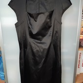 Черное платье на девушку р.46 атласное