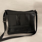 Чёрная комбинированная сумка