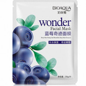 Тканевая маска для лица с экстрактом черники и гиалуроновой кислотой bioaqua 30 мл