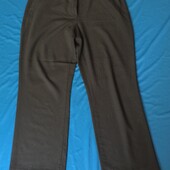 чёрные стильные чуть укороченные брюки с высокой посадкой marks&spencer 14