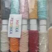 3шт Нитка резинка для плетіння бус браслетів та інших аксесуарів колір на вибір