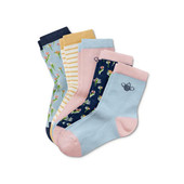 ☘ Лот 5 пар ☘ Для дівчинки-яскраві бавовняні шкарпетки від tcm Tchibo (Німеччина), розміри: 23-26