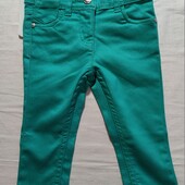 Детские однотонные джинсы impidimpi, размер 74/80, зеленый