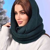 Тёплый вязаный шарф хомут
