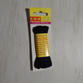 Шнурки чорні плоскі 120см KWM