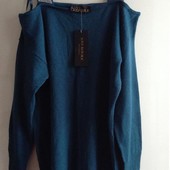 свитер шерсть оверсайз с открытыми плечами love republic 48 размер