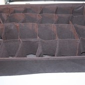 Органайзер для белья текстильный коричневый под носки, трусы