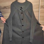 Женское пальто-кардиган Батал