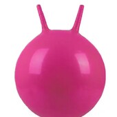 Мяч для фитнеса с рожками -45см, розовый, Profit ball в коробке