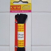 Шнурки KWM пара, 45 см, черные