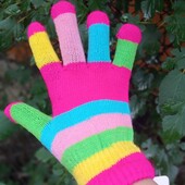 Новые детские перчатки двойной вязки