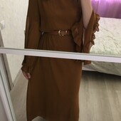 Космосплатье макси в цвете кемел