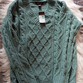 Гарний в'язаний джемпер шенільна пряжа Primark, розмір 10/12