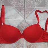 Яркий бюстгальтер с коттоновым верхом и кружевной спинкой Esmara, 85B