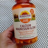 Sundown Naturals, Кальций, магний и цинк, 100 капсуловидных таблеток