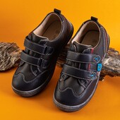 Чорно-сіре дитяче взуття на липучках Tiguar 31
