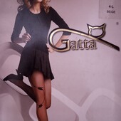 Жіночі колготки Gatta , Fifi 20 ден тілесного кольору з малюнком . Розмір 4 - L . Розпродаж .