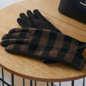 ♕ Елегантні жіночі рукавички з суміші матеріалів від tchibo, розмір 7.5