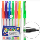 Неоновые гелевые ручки Color It 6шт. Очень яркие. С ягодным ароматом