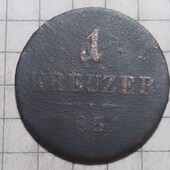 Монета Австрії 1 крейцер 1851
