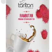 Чай чорний листовий Тарлтон Rambutan з шматочками ананаса і ароматом рамбутана 75 г ж/б