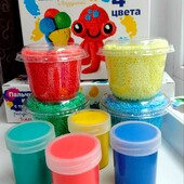 Закінчуються ,не пропустіть!!!2 набора ОдНиМ лотом, пластилін шариковий + пальчикові фарби для дітей