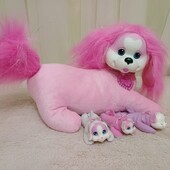 52.Вагітна собачка Puppy surprise рожева з блискітками з рожевим волоссям та 3-ма цуценятками
