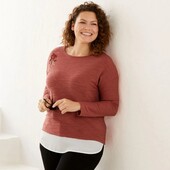 Жіночий в'язаний джемпер, светр обманка, трикотажний реглан, euro 3XL 56/58, esmara, німеччина