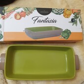 Керамічна керамическая форма для запікання ТМ Fantasia зеленая для запекания