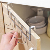 Вешалка с крючками подвесная многофунциональная на дверь ( для посуды, одежды, полотенец)