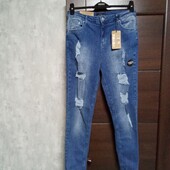 Брендовые новые коттоновые джинсы стрейч р.14-16.