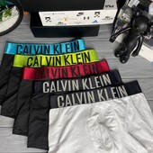 Набор чоловічі плавки (боксерки, труси) Calvin Klein чорні, зелені, білі, блакитні, червоні