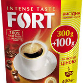 Кава Форт розчинна в гранулах 400 грам в м'якій упаковці