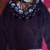 Нарядный свитер для девочки от 5 лет
