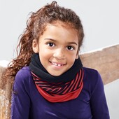 ♕ Яскравий і теплий: флісовий смугастий шарф-бафф Tchibo(Німеччина), універсальний розмір