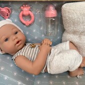 Деталізована лялька - новороджена дитина pure baby, 35 см. із аксесуарами !!!!європейська якість!!!!