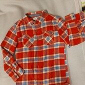 Красная фланелевая рубашка для мальчика F&F 11-12 лет 134-146