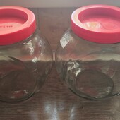 Дві скляні банки для кухні 1,7 л