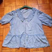 Блузка из шелкового джинса