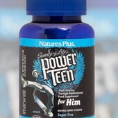 Мультивітамін Natures Plus мультивітаміни для хлопців, смак лісових ягід, Power Teen