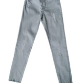 Сірі джинси з протертостями на утяжці 6-7 р. 116-122