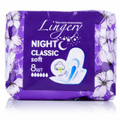 Прокладки гигиенические женские Lingery Classic Night Soft 8 шт. в упаковке