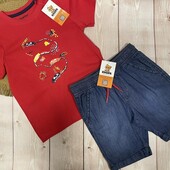 Шорти та футболка костюм для хлопчика німецького бренду lupilu 110/116 см